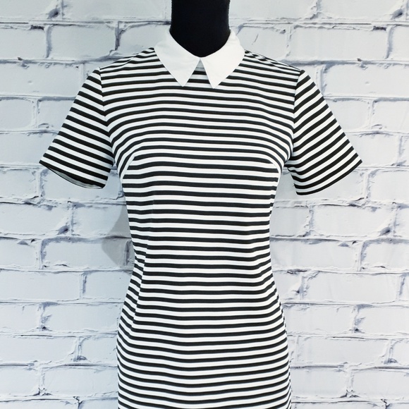 Tommy Hilfiger Black white stripe collar dress - Picture 1 of 5